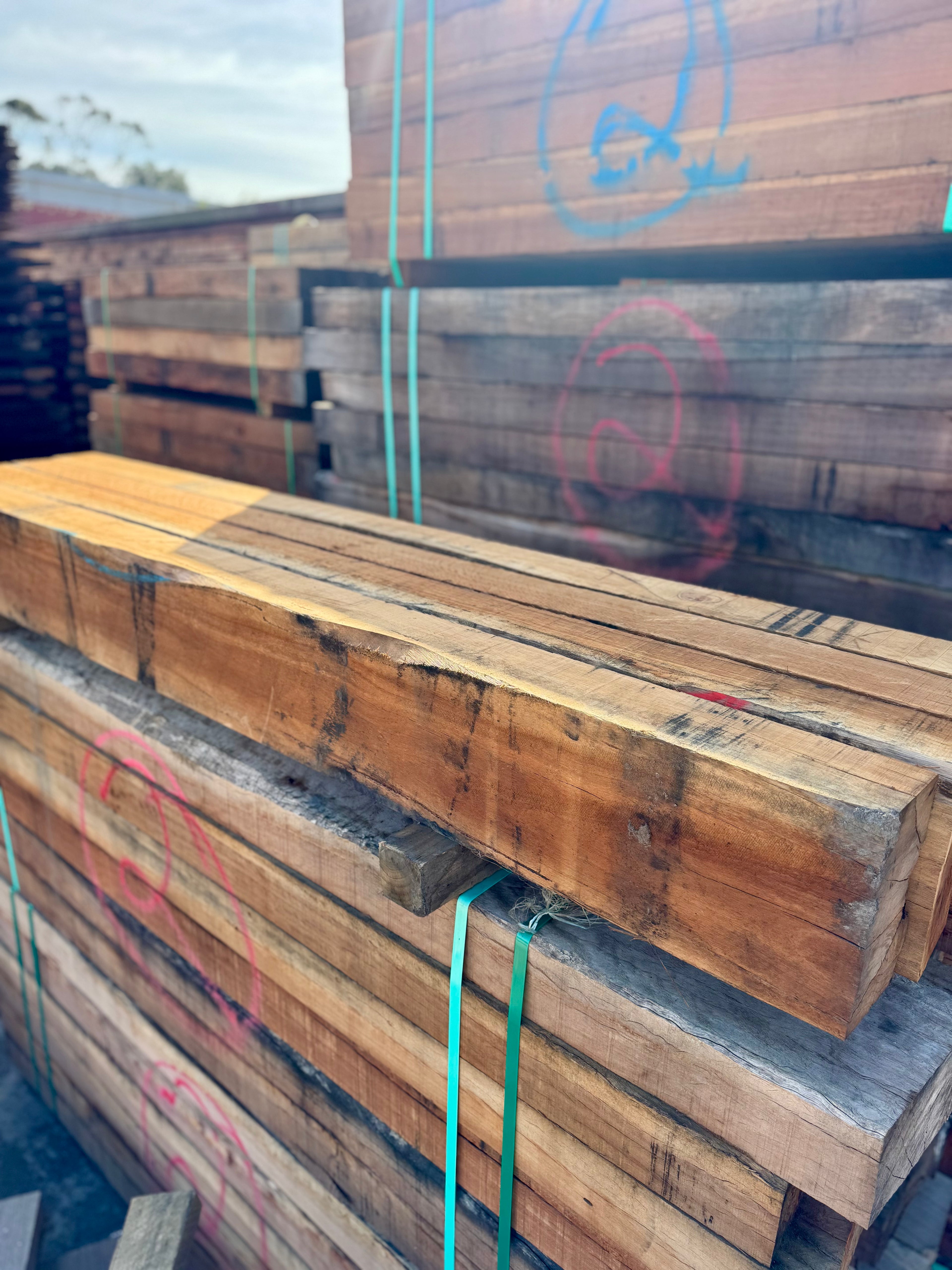 Queensland Hardwood Sleeper 230x115x2150mm - Rough Sawn