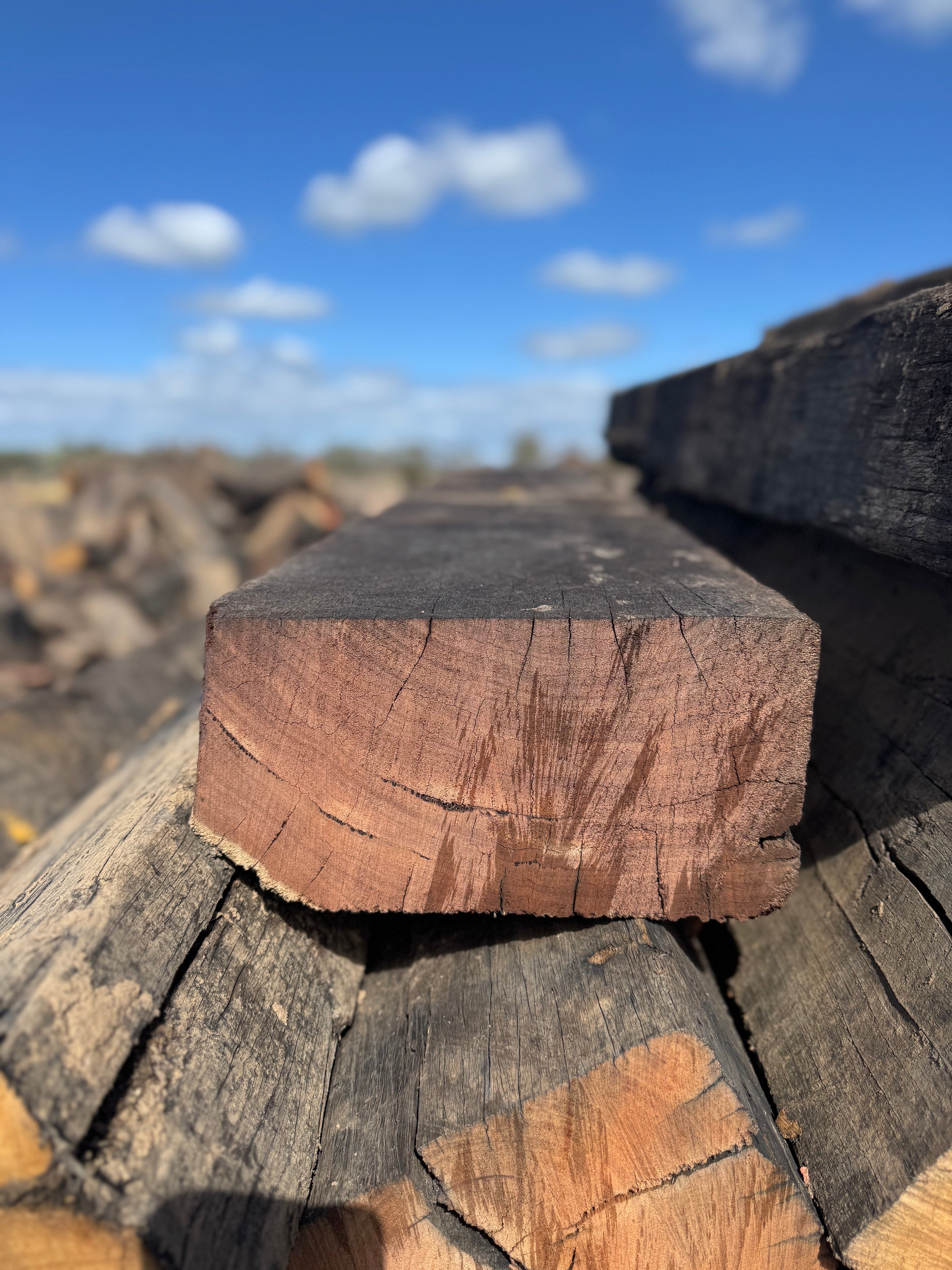 Recycled Wharf Sleepers - Authentic Hardwood Timber