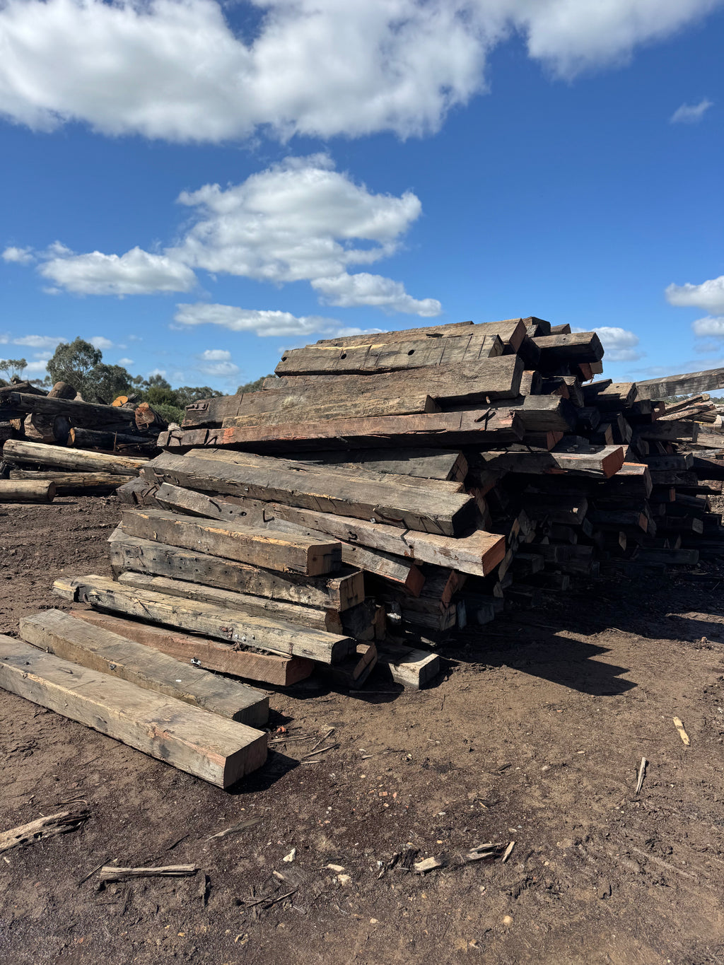 Recycled Wharf Sleepers - Authentic Hardwood Timber