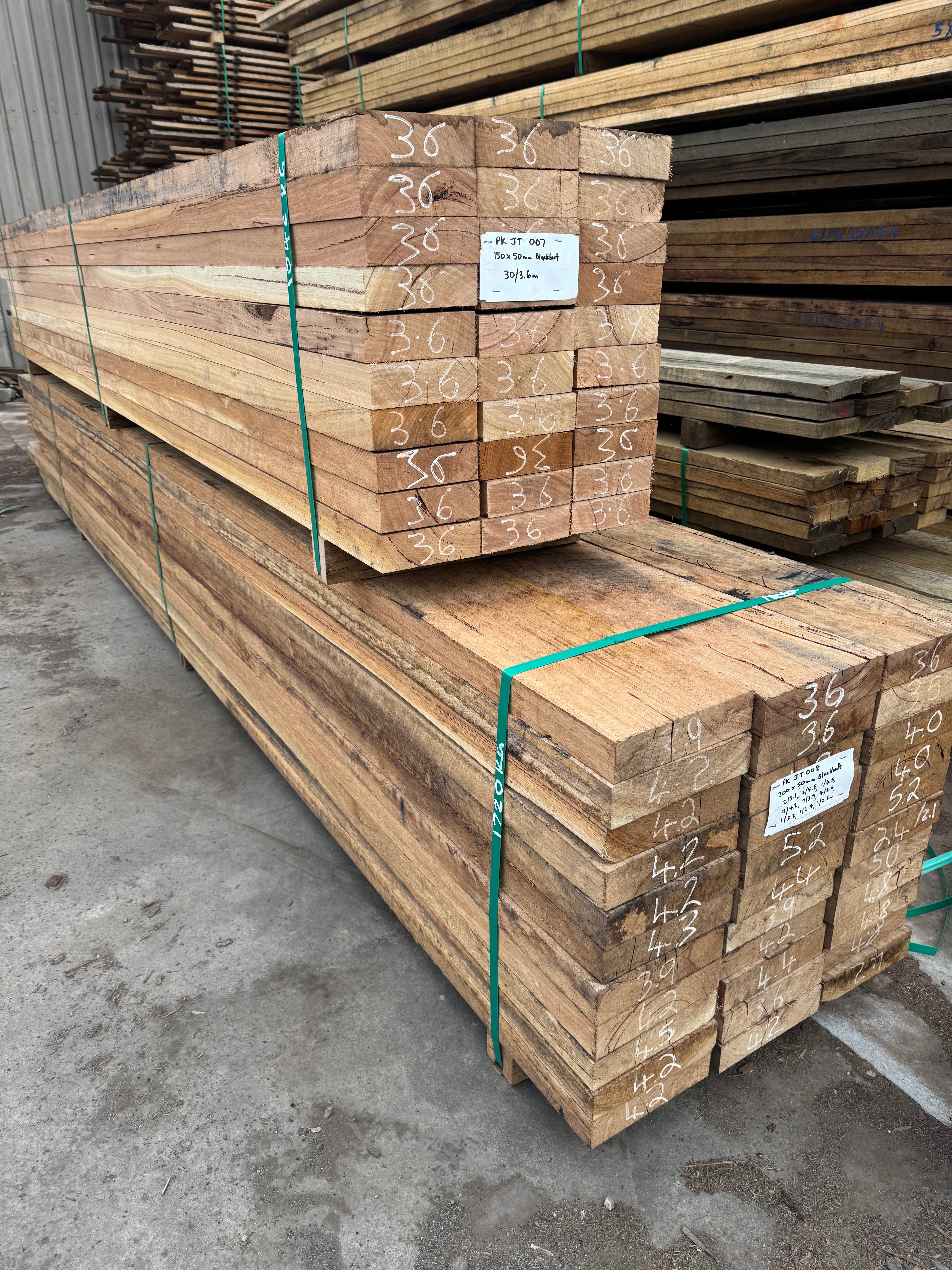 200x50mm Blackbutt Beams - Premium Australian Hardwood